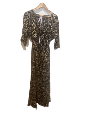 BALTIC BORN Morlana Maxi Dress | Black + Tan Print SIZE S